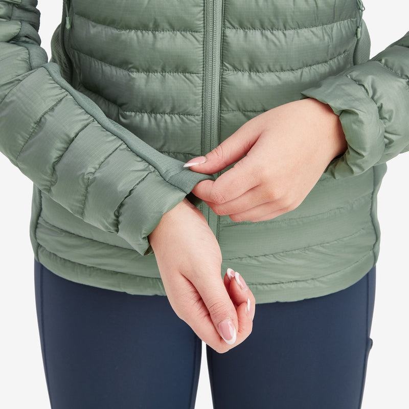 Grey Green Women's Montane Icarus Lite Hooded Jackets | NCL9377MB