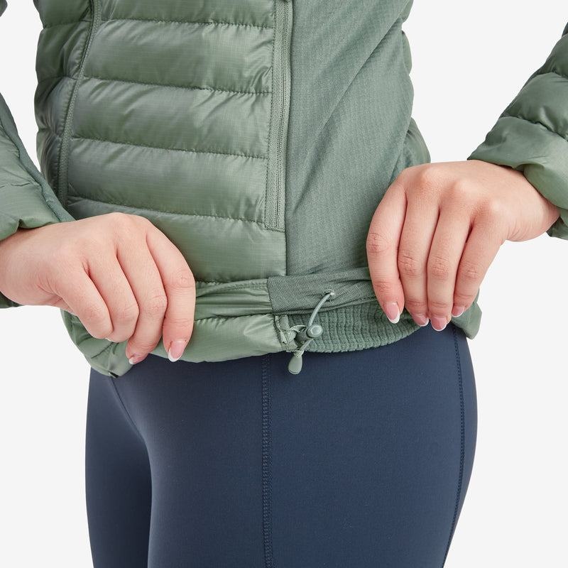 Grey Green Women's Montane Icarus Lite Hooded Jackets | NCL9377MB