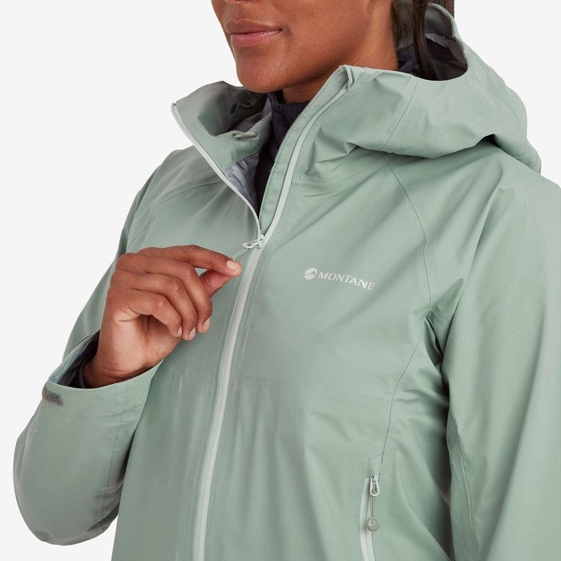 Grey Green Women's Montane Phase Lite Waterproof Jackets | RGE7451WP