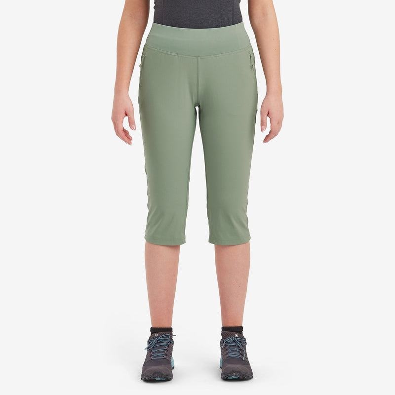 Grey Green Women's Montane Tucana Lite Stretch Capri 3/4 Leggings | SNW3938DH