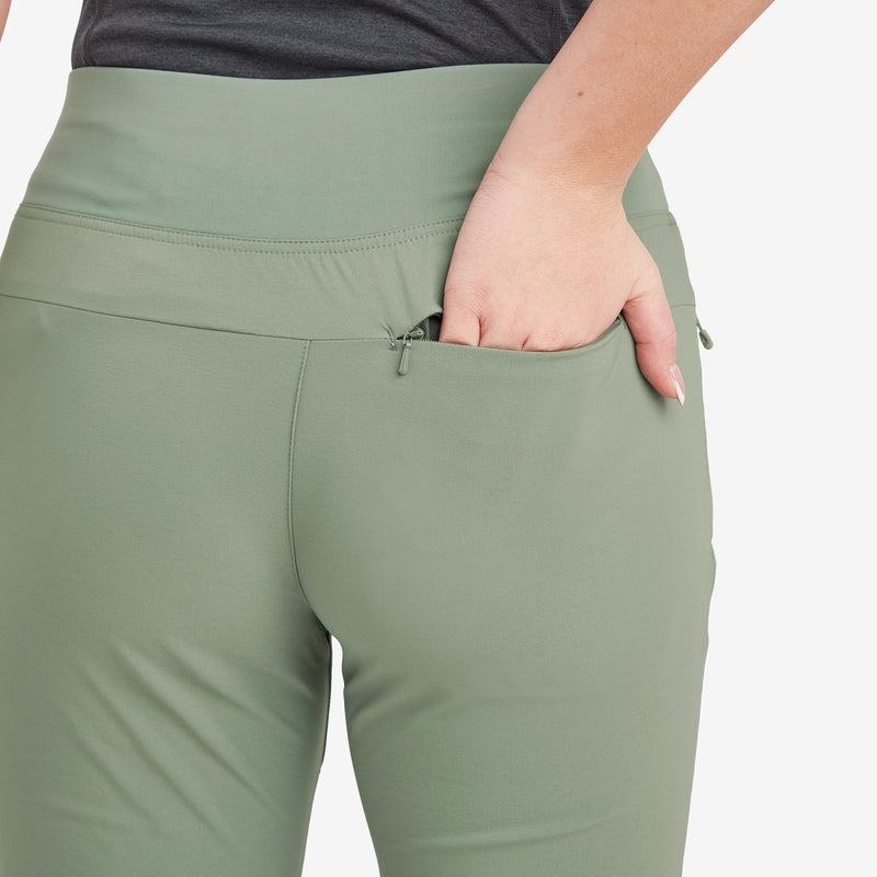 Grey Green Women's Montane Tucana Lite Stretch Capri 3/4 Leggings | SNW3938DH