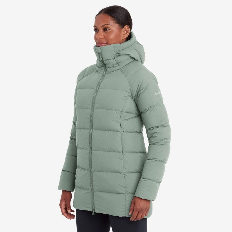 Grey Green Women's Montane Tundra Hooded Down Jackets | ONN2056CA