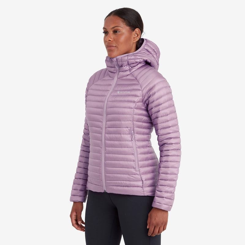 Grey Purple Women's Montane Anti-Freeze Lite Hooded Down Jackets | KMB8046GR