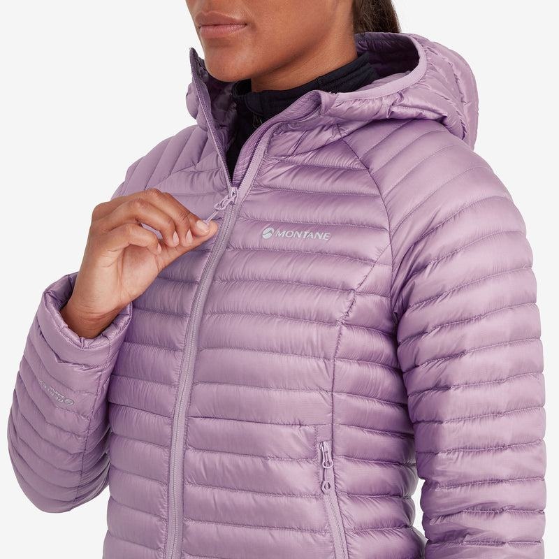 Grey Purple Women's Montane Anti-Freeze Lite Hooded Down Jackets | KMB8046GR