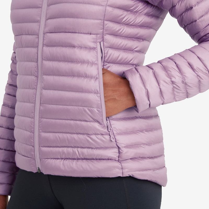 Grey Purple Women's Montane Anti-Freeze Lite Hooded Down Jackets | KMB8046GR