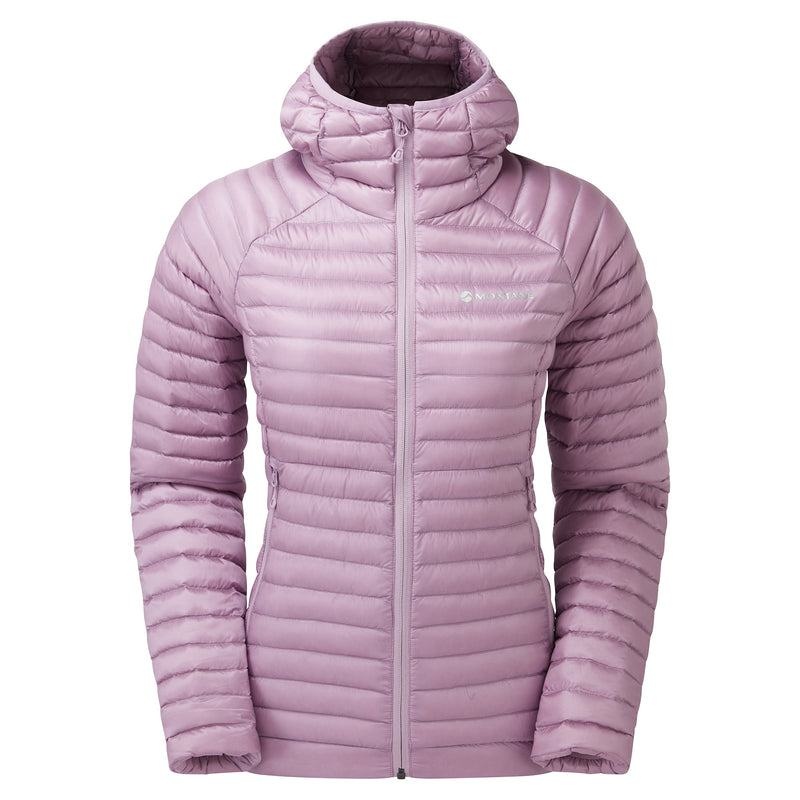 Grey Purple Women\'s Montane Anti-Freeze Lite Hooded Down Jackets | KMB8046GR