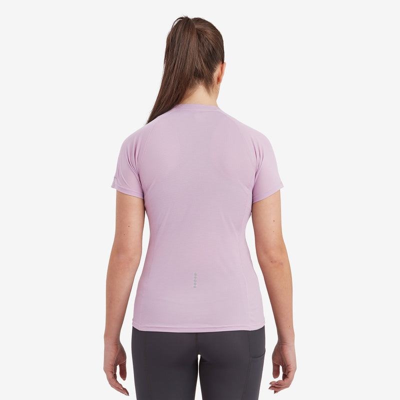 Grey Purple Women's Montane Dart Nano Zip T Shirts | QSK7079ZR