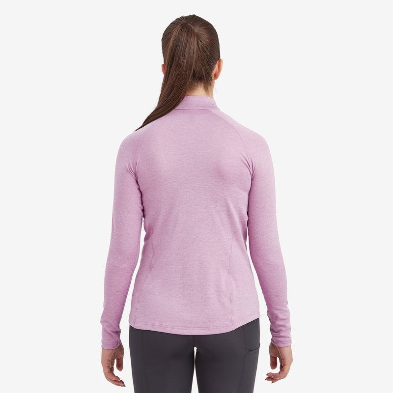 Grey Purple Women's Montane Dart Zip Neck T Shirts | FJP8937QT