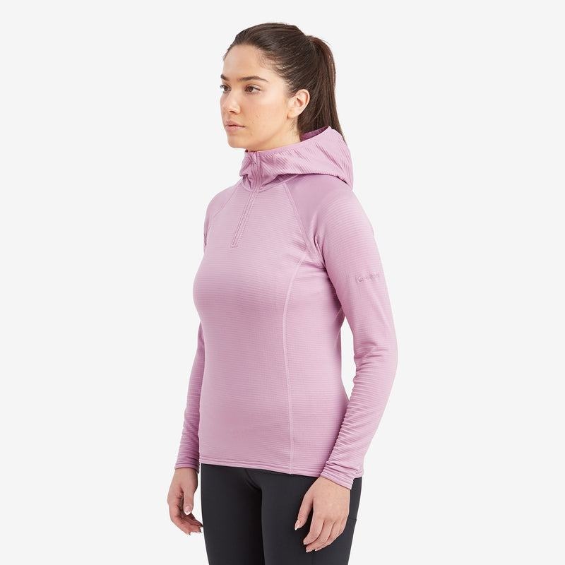 Grey Purple Women's Montane Protium Lite Hooded Pull On Fleece | IYM7351SC