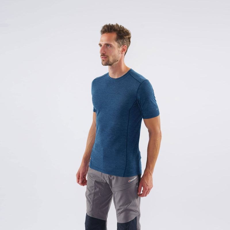 Navy Blue Men's Montane Primino 140 T Shirts | DPN5381TQ