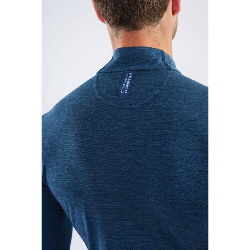 Navy Blue Men's Montane Primino 140 Zip Neck Base Layer Tops | DUC292EM