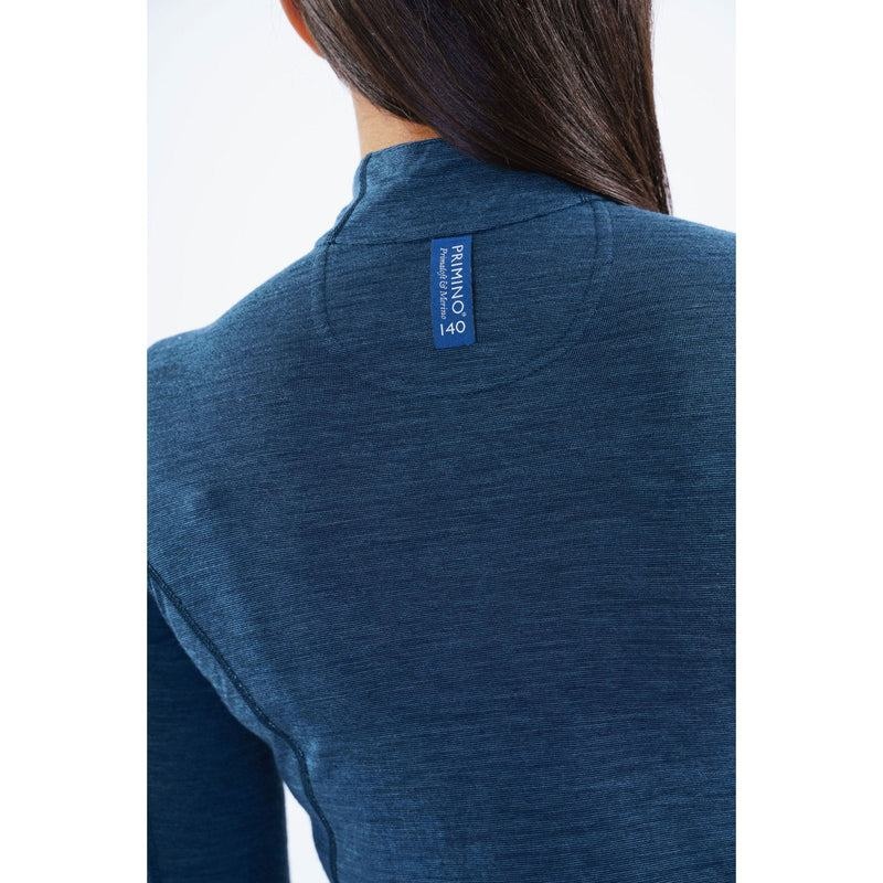 Navy Blue Women's Montane Primino 140 Zip Neck Base Layer Tops | DUR4765FH