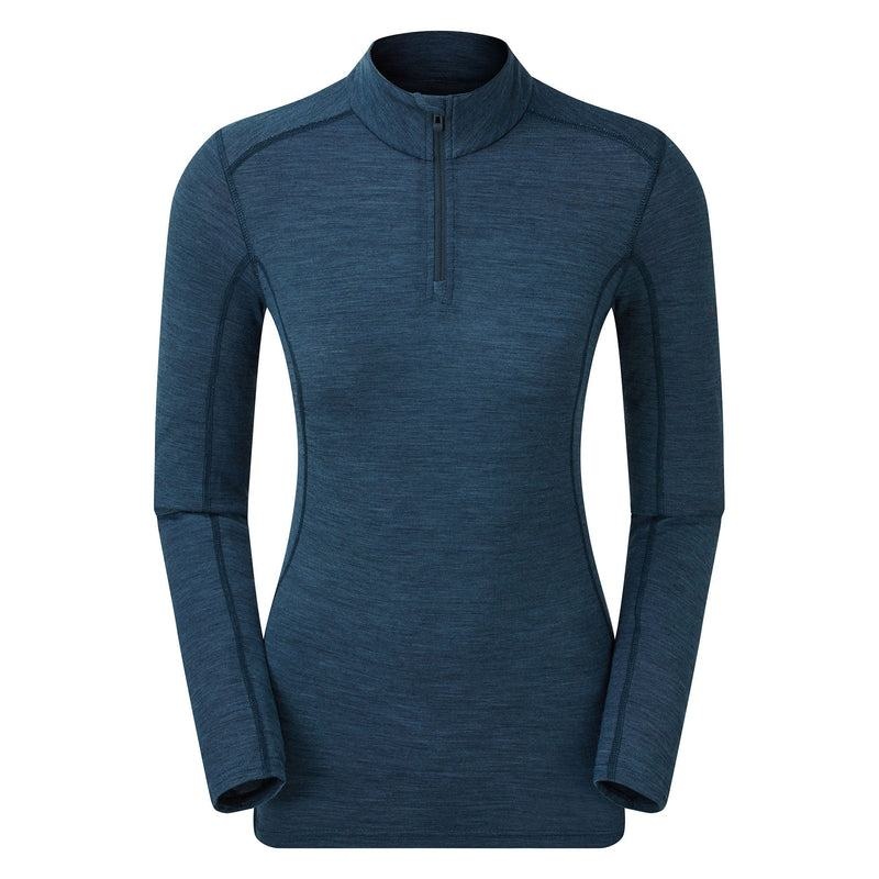 Navy Blue Women\'s Montane Primino 140 Zip Neck Base Layer Tops | DUR4765FH