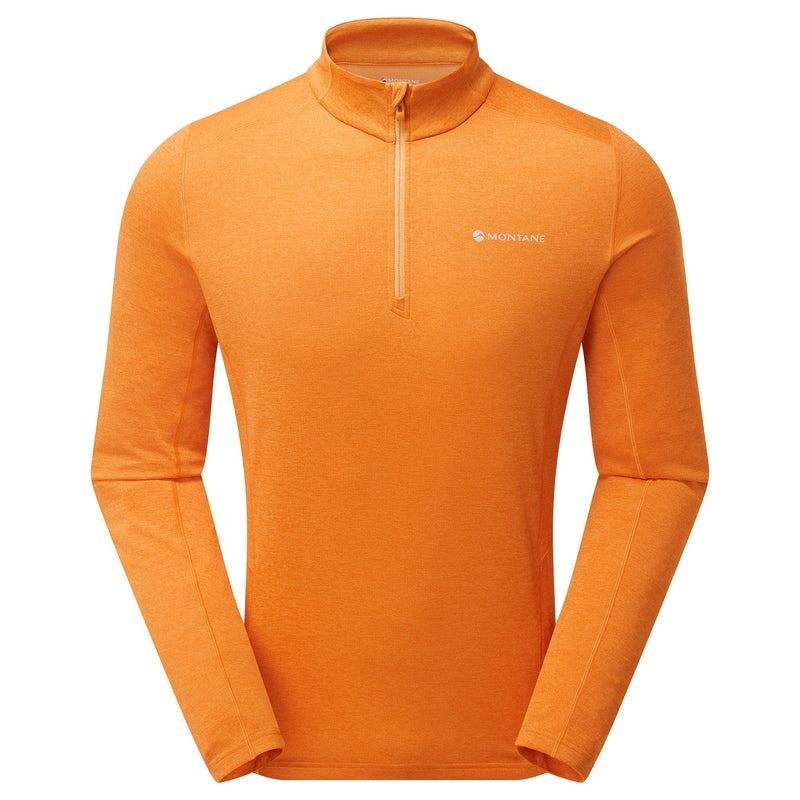 Orange Men\'s Montane Dart Zip Neck T Shirts | VYD9299LJ