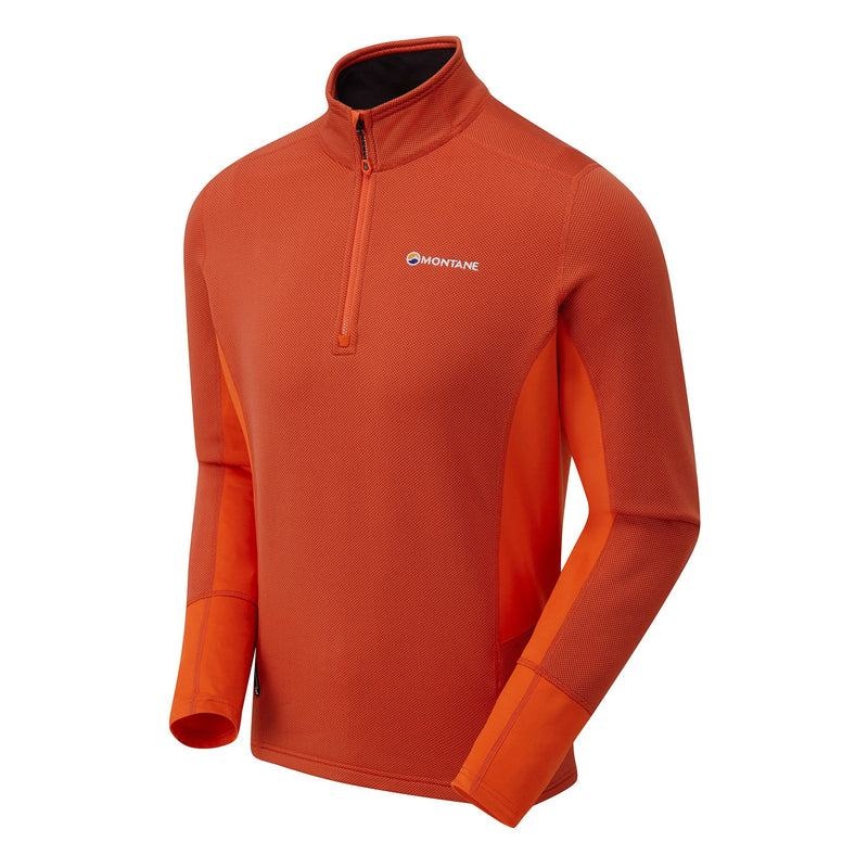 Orange Men's Montane Iridium Hybrid Pull-On Fleece Jackets | QWP6520XW