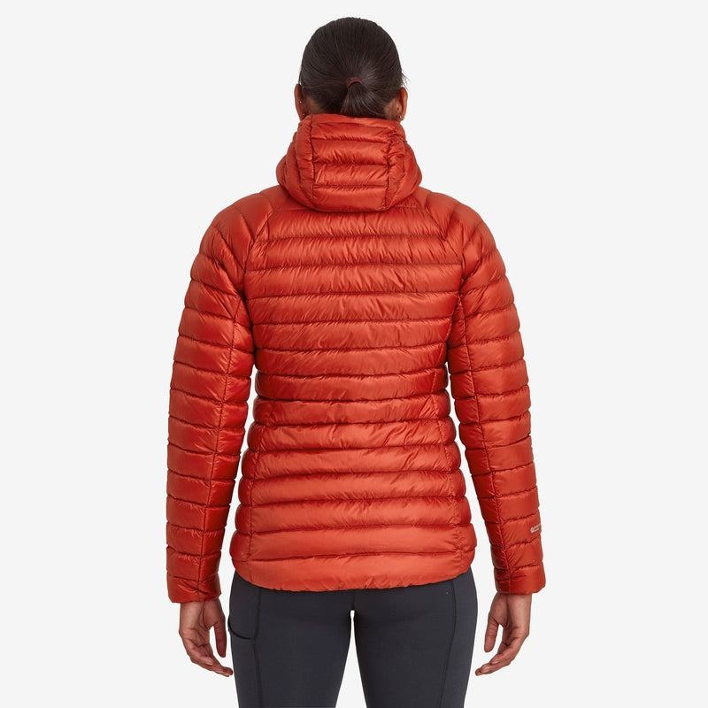 Orange Red Women's Montane Anti-Freeze Hooded Down Jackets | SOH1191DV