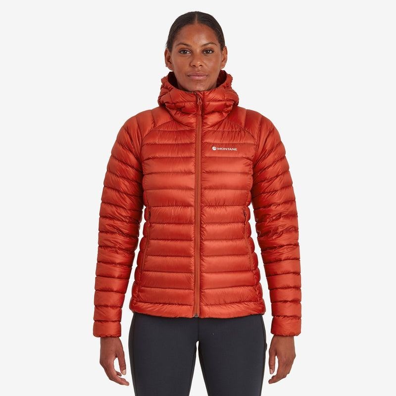 Orange Red Women\'s Montane Anti-Freeze Hooded Down Jackets | SOH1191DV