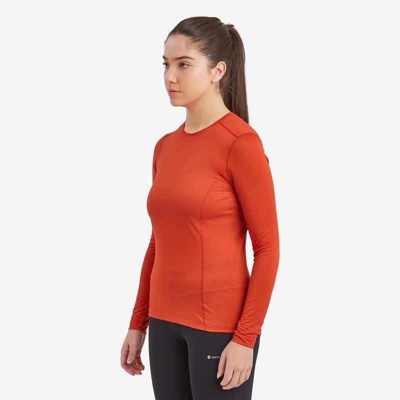 Orange Red Women's Montane Dart Lite Long Sleeve T Shirts | MGB3553GY