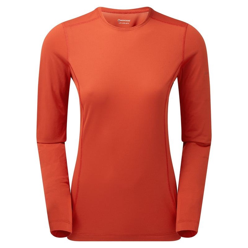 Orange Red Women\'s Montane Dart Lite Long Sleeve T Shirts | MGB3553GY