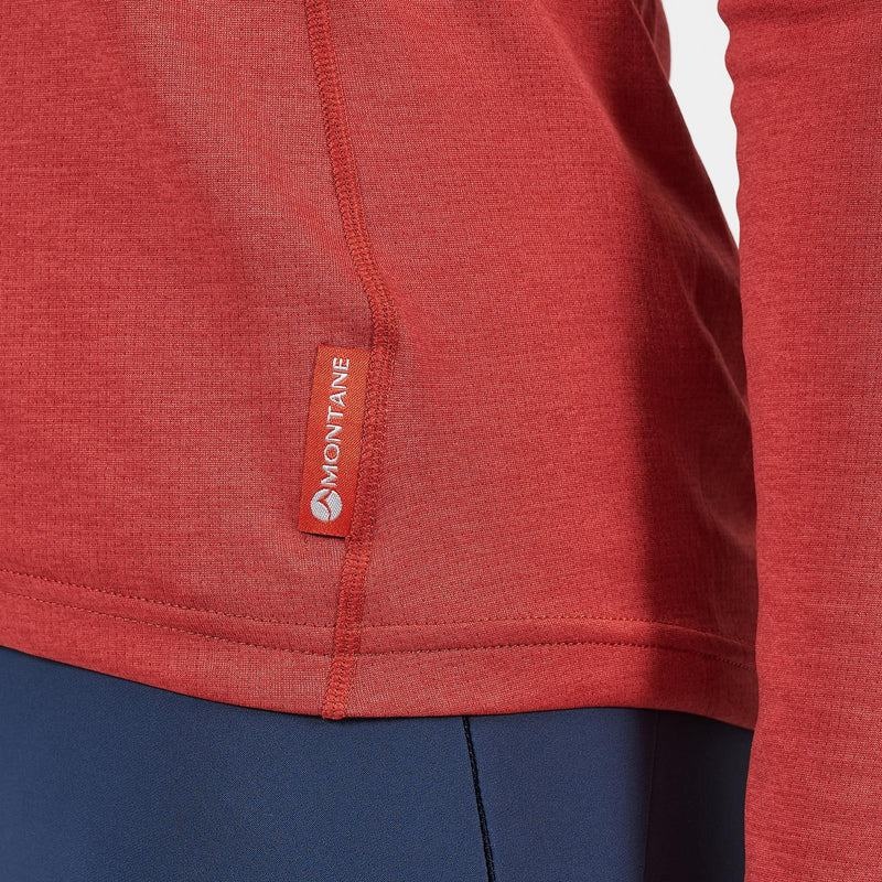 Orange Red Women's Montane Dart Zip Neck T Shirts | FWA446LW