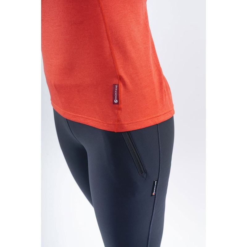 Orange Red Women's Montane Dart Zip T Shirts | DJJ3655JC