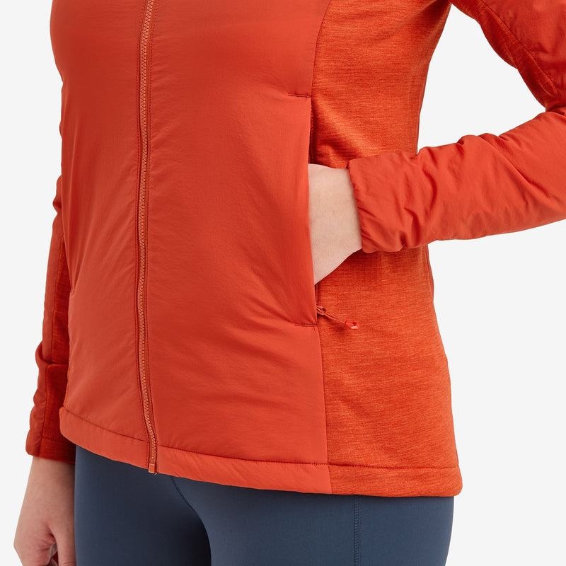 Orange Red Women's Montane Fireball Lite Hooded Insulated Jackets | XYW3765SB