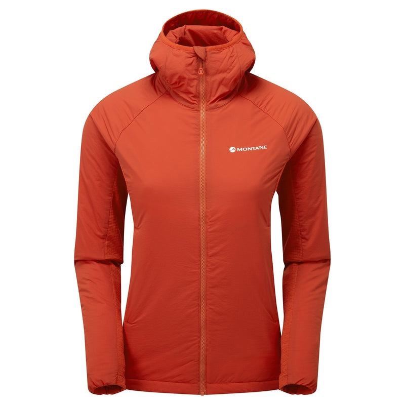 Orange Red Women\'s Montane Fireball Lite Hooded Insulated Jackets | XYW3765SB