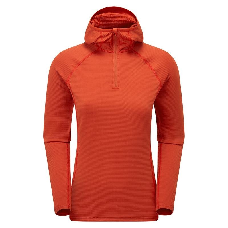 Orange Red Women\'s Montane Protium Lite Hooded Pull On Fleece | SIE2193MY