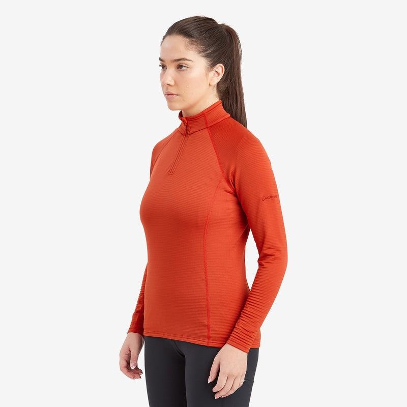 Orange Red Women's Montane Protium Lite Pull On Fleece | HMC9472CR