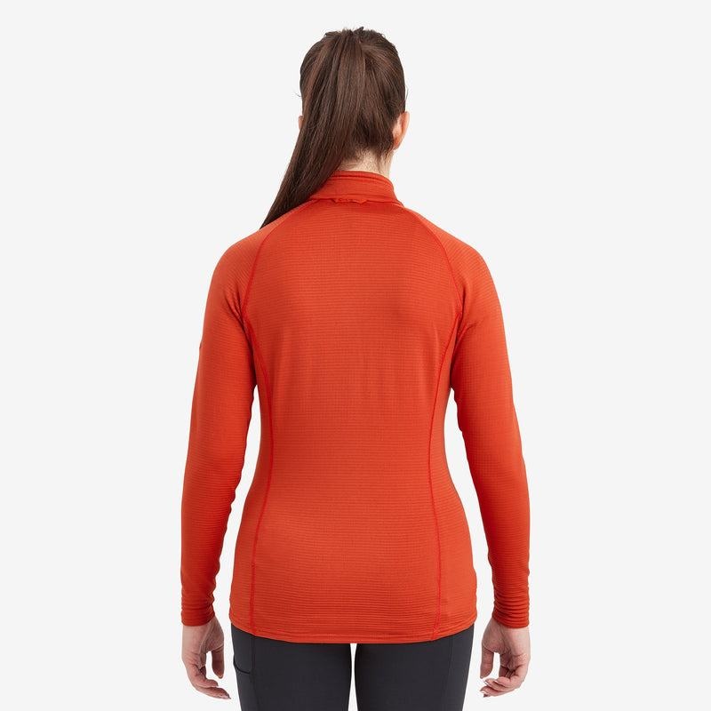 Orange Red Women's Montane Protium Lite Pull On Fleece | HMC9472CR