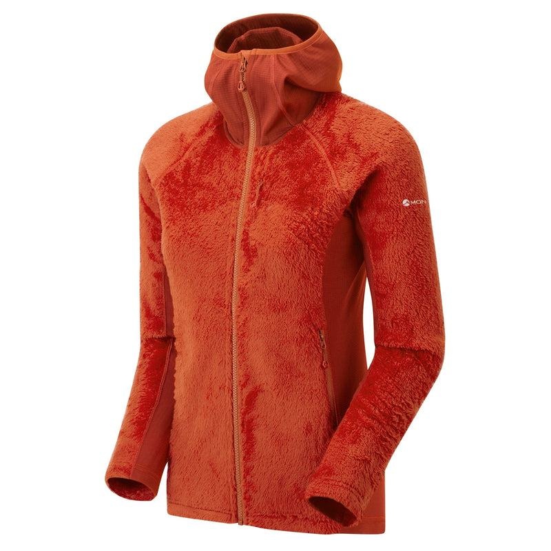 Orange Red Women's Montane Protium XPD Hooded Fleece Jackets | AAZ889EB