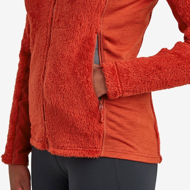 Orange Red Women's Montane Protium XPD Hooded Fleece Jackets | AAZ889EB