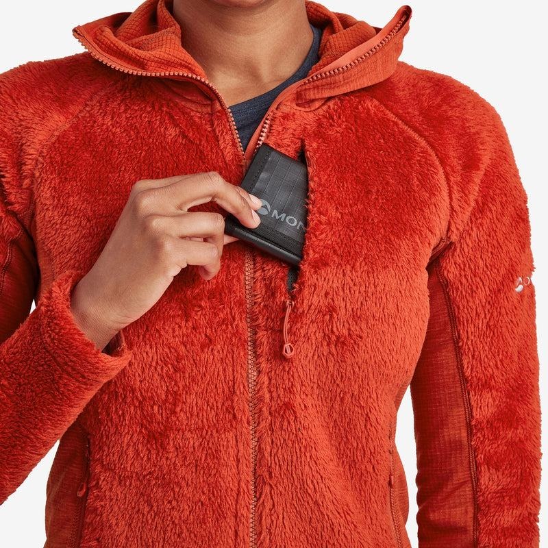 Orange Red Women's Montane Protium XPD Hooded Fleece Jackets | AAZ889EB