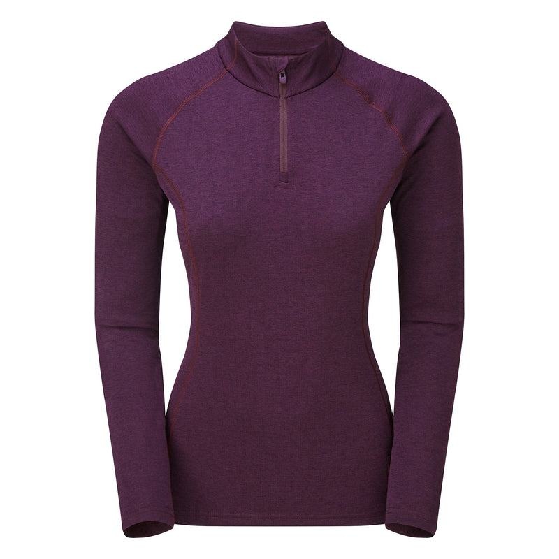 Purple Women\'s Montane Dart Zip Neck T Shirts | WJG3715JH