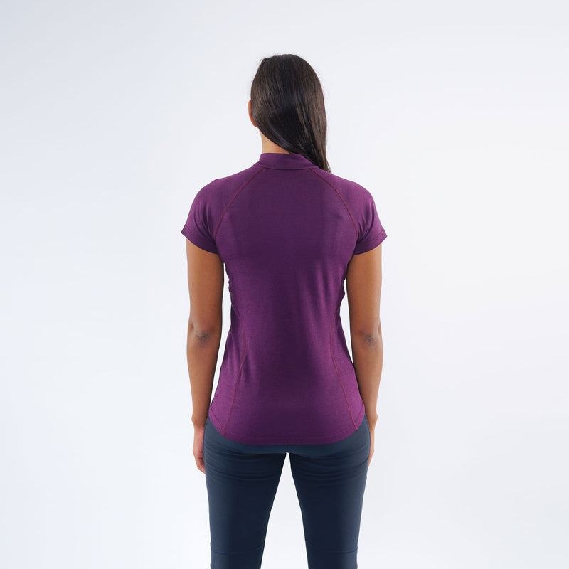 Purple Women's Montane Dart Zip T Shirts | XLE10093OG