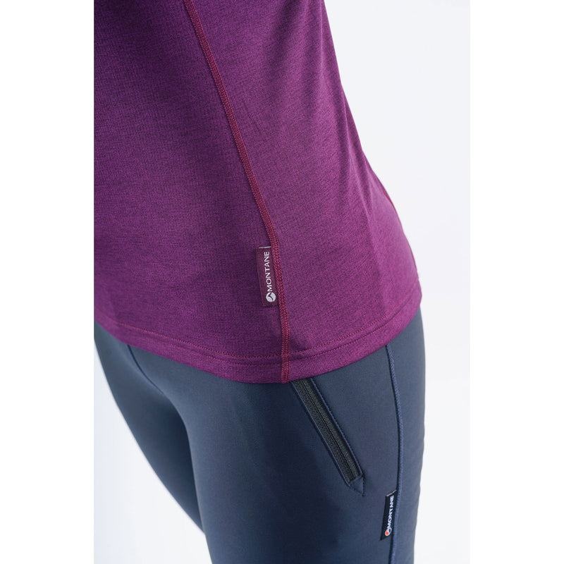 Purple Women's Montane Dart Zip T Shirts | XLE10093OG