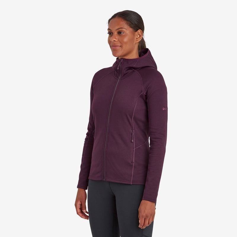 Purple Women's Montane Protium Hooded Fleece Jackets | EDE4744QM