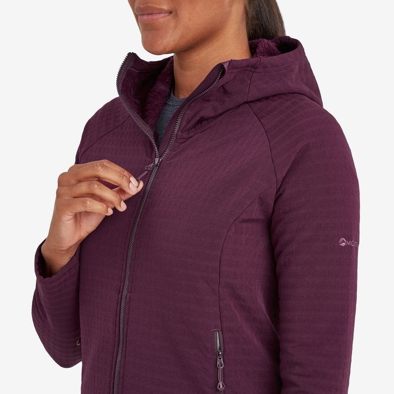 Purple Women's Montane Protium XT Hooded Fleece Jackets | TFW10019PG