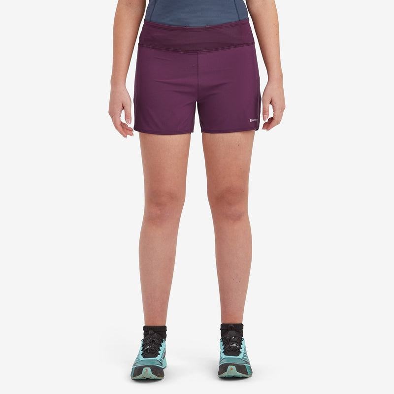 Purple Women's Montane Slipstream Twin Skin Trail Running Shorts | LYL7388BZ