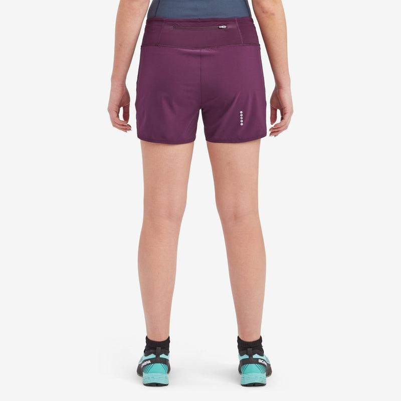 Purple Women's Montane Slipstream Twin Skin Trail Running Shorts | LYL7388BZ