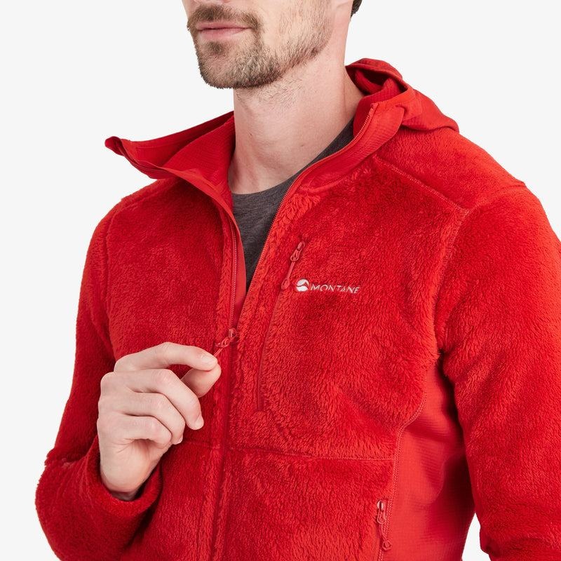 Red Men's Montane Protium XPD Hooded Fleece Jackets | EYN493IV