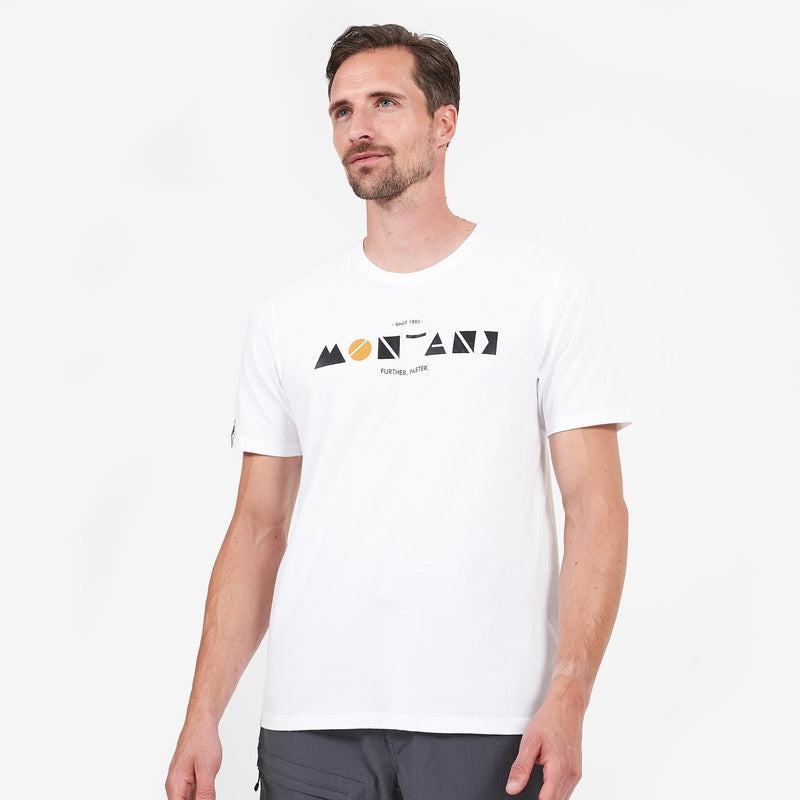 White Men's Montane Geometry T Shirts | FVE7543IY