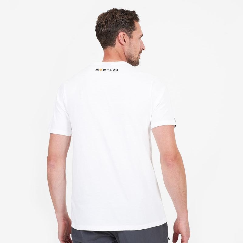 White Men's Montane Geometry T Shirts | FVE7543IY