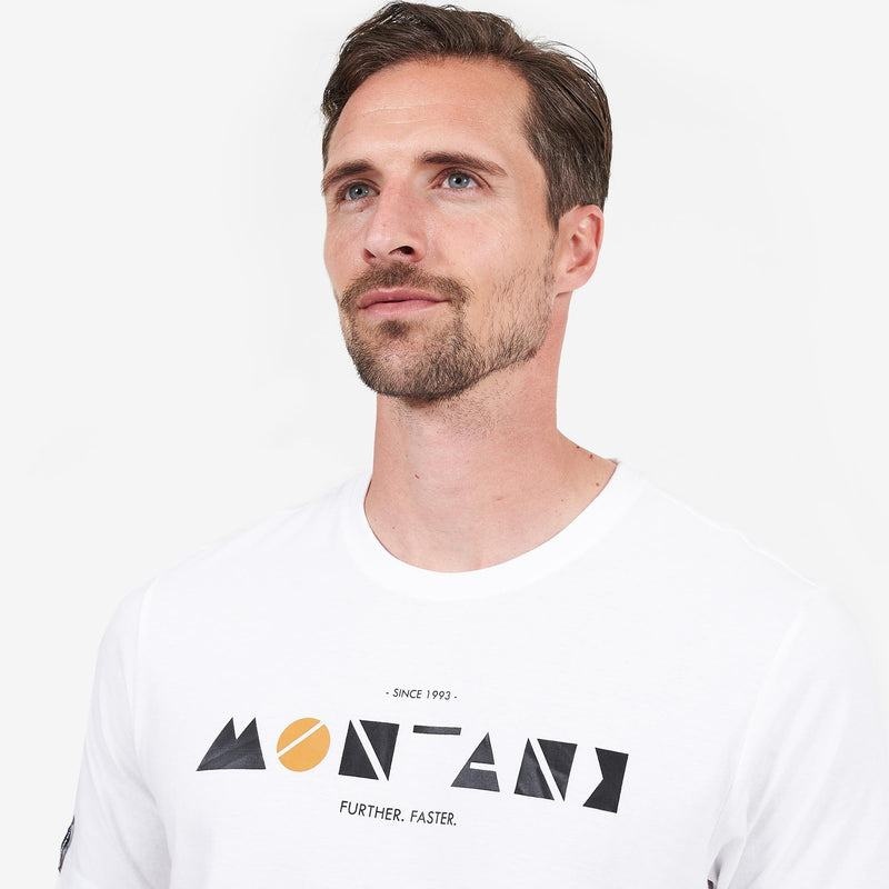 White Men's Montane Geometry T Shirts | FVE7543IY